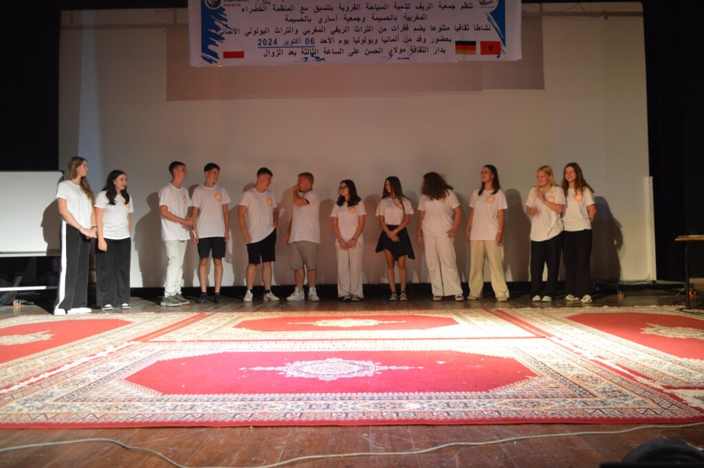 Participants in the 2024 trinational youth exchange in Al Hoceima