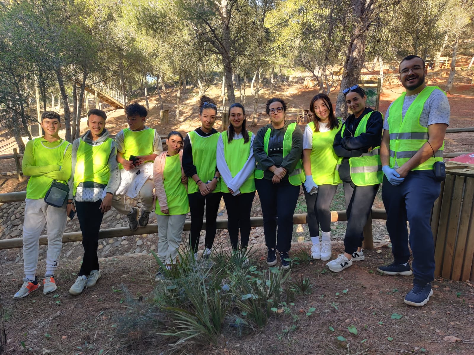 GOMO participants during a cleanup in Boujibar Forest